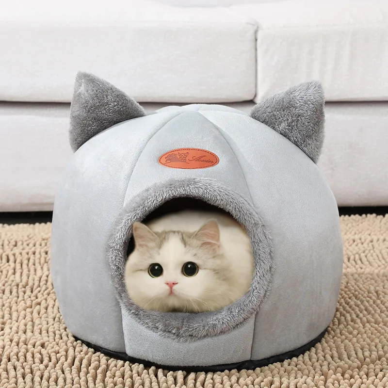 New Deep Sleep Comfort In Winter Cat Bed Iittle Mat Basket Small Dog House Products Pets Tent Cozy Cave Nest Indoor Cama Gato - Image 2